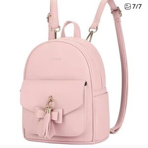 light pink backpack so beautiful cute details